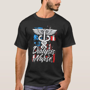 Dialyse-Krankenschwester Amerikanische Nephrologie T-Shirt