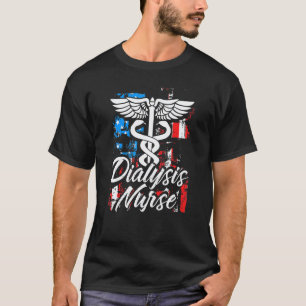 Dialyse-Krankenschwester Amerikanische Nephrologie T-Shirt