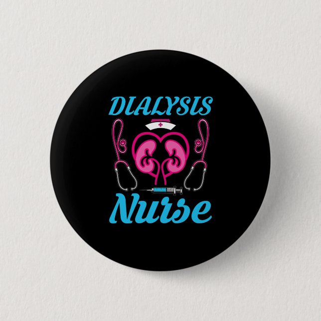 Dialyse-Krankenschwester Button (Vorderseite)