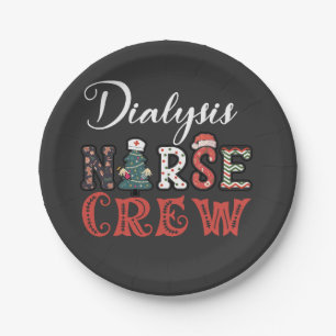 Dialyse Krankenschwester Crew Weihnachten Shirt Pappteller