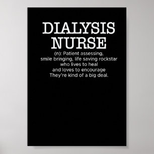 Dialyse-Krankenschwester Definition Pflege Premium Poster