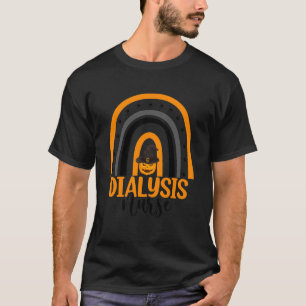 Dialyse-Krankenschwester-Pflege-Regenbogen-Kürbis- T-Shirt