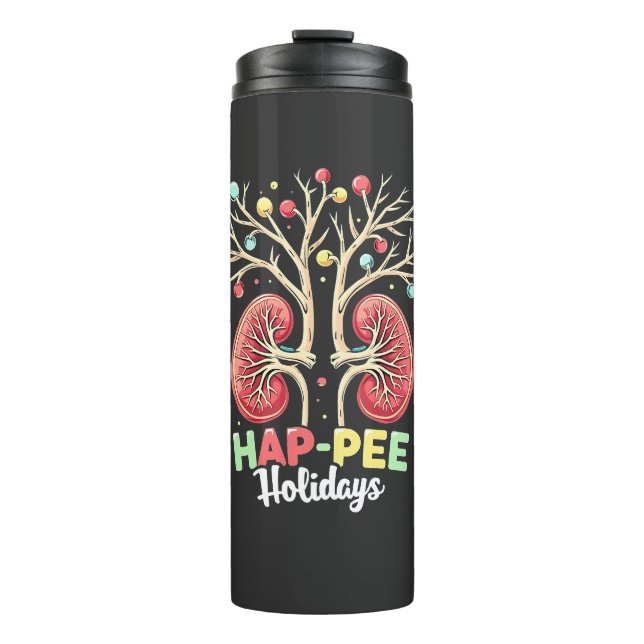 Dialyse Niereninsuffizienz Xmas Thermosbecher (Vorderseite)