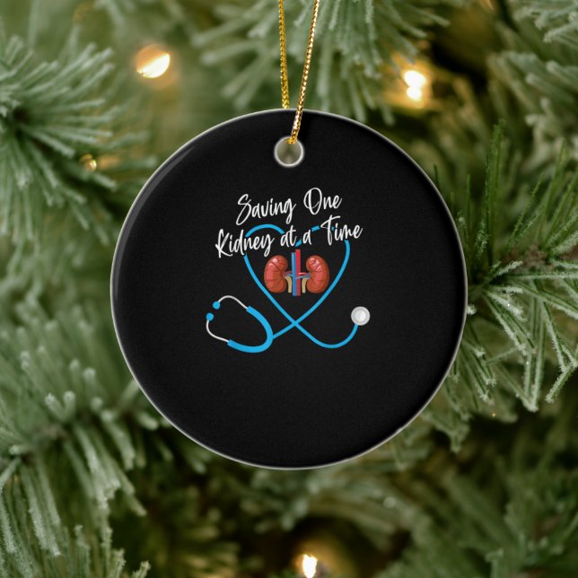 Dialyse Nurse Nephrologie Nierenerkrankung Keramik Ornament (Baum)