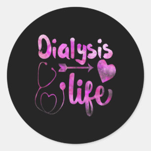Dialyse Nurse Nephrologie Nierenerkrankung Niereni Runder Aufkleber