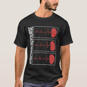 Dialyse Nurse Nephrologie Nurse Heartbeat Niere T T-Shirt