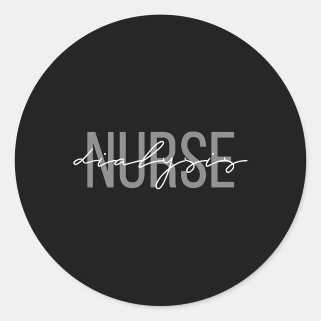 Dialyse Nurse Nephrologie Pflege Runder Aufkleber (Vorderseite)