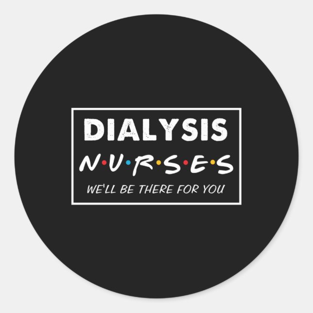 Dialyse Nurse Runder Aufkleber (Vorderseite)