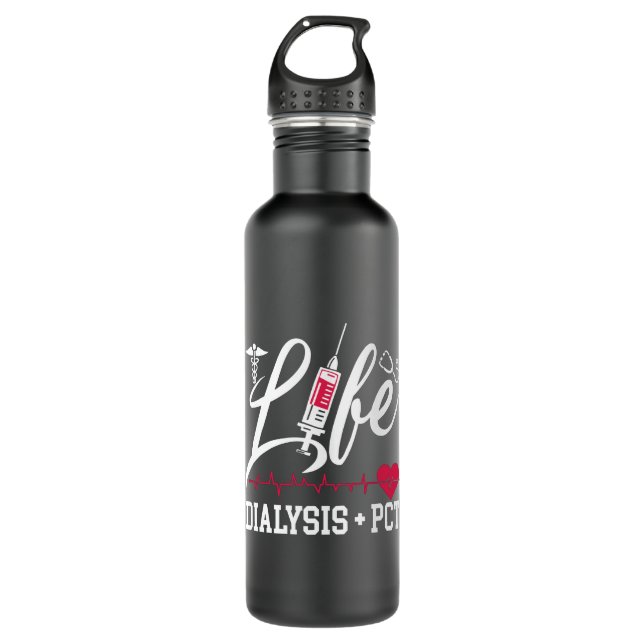 Dialyse Nurse Tech Life Dialyse + PCT Techniker Edelstahlflasche (Vorderseite)