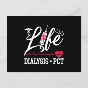 Dialyse Nurse Tech Life Dialyse + PCT Techniker Postkarte