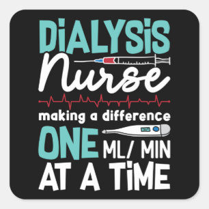 Dialyse Nurse Technician Nephrologie Dialyse Tech Quadratischer Aufkleber