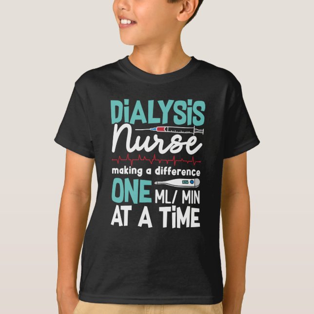 Dialyse Nurse Technician Nephrologie Dialyse Tech T-Shirt (Vorderseite)