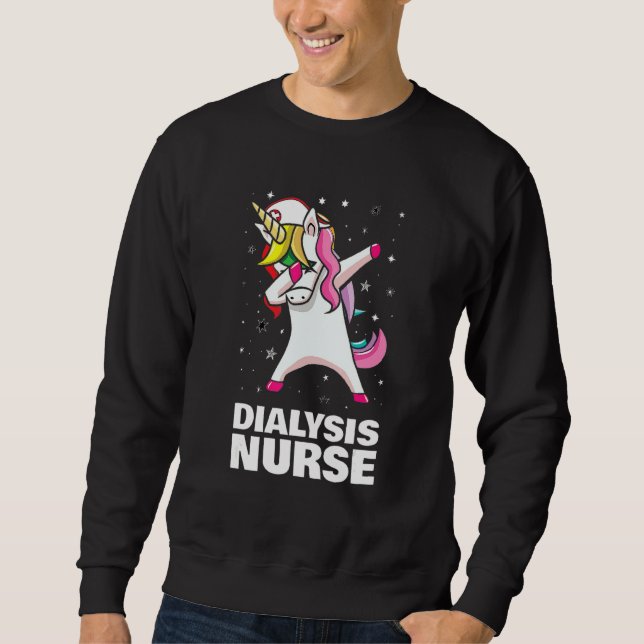 Dialyse Nurse Unicorn Sweatshirt (Vorderseite)