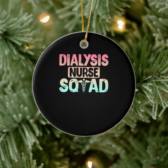 Dialyse Nursquad Niedlich Dialyse Nieren nähren Keramik Ornament (Baum)