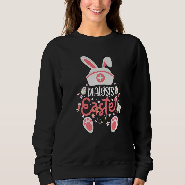 Dialyse Ostertage Nurse Outfit Bunny Oars Dialyse Sweatshirt (Vorderseite)