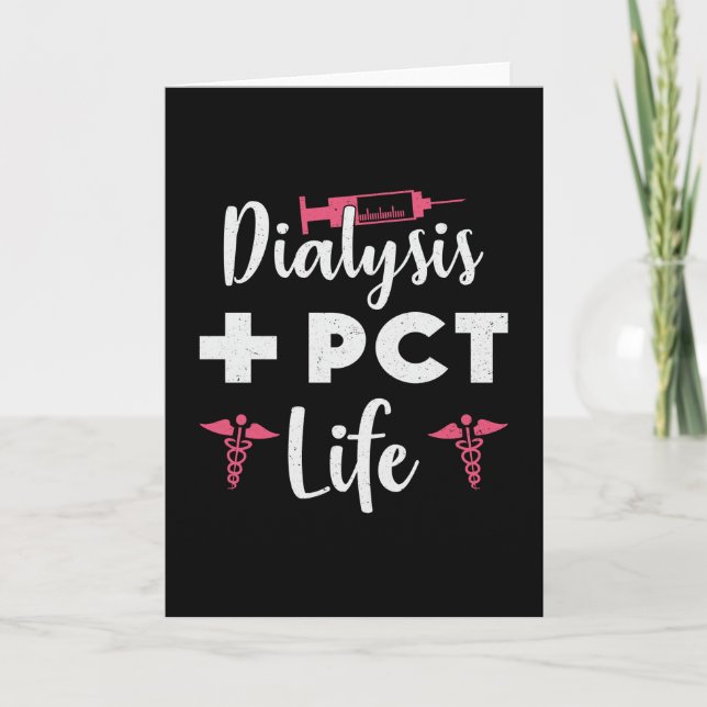 Dialyse + PCT Lebensdialyse Technischer Nephrologi Karte (Vorderseite)