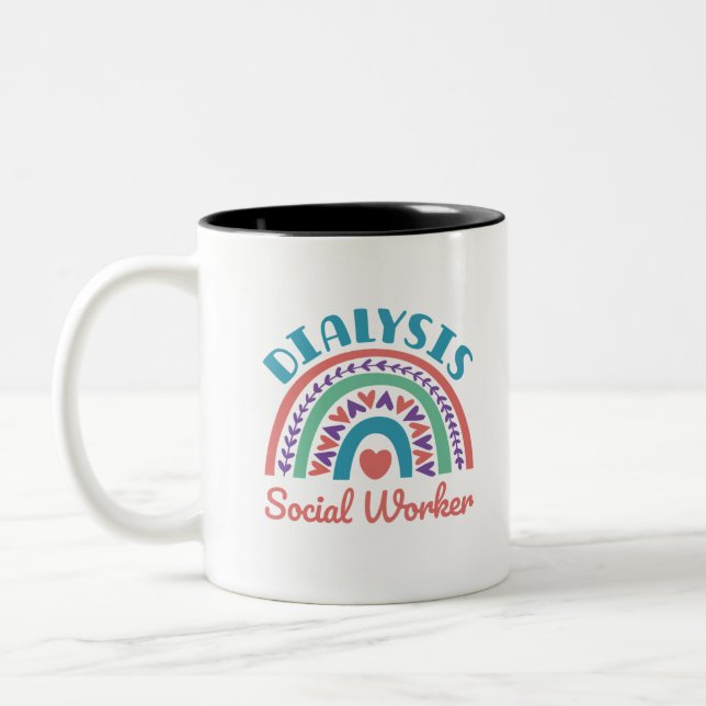 Dialyse Social Worker LCSW Renaissance Zweifarbige Tasse (Links)