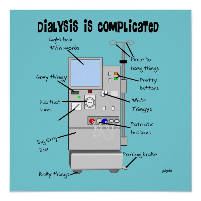 Dialyse Spaß Pillow Poster (Vorderseite)