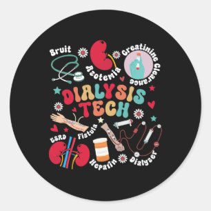 Dialyse Tech Dialysis Technician Apprecision Kid Runder Aufkleber