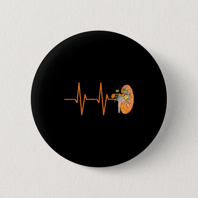 Dialyse Tech Nephrologie Krankenschwester Niere He Button (Vorderseite)