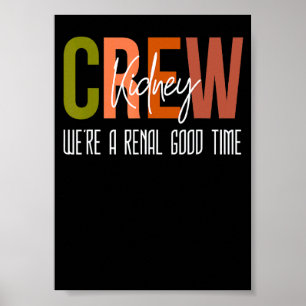 Dialyse Tech Wort Nieren Crew Krankenschwestern Wi Poster