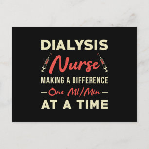 Dialyse Technician Nurse Nephrologie Dialysis Tech Postkarte