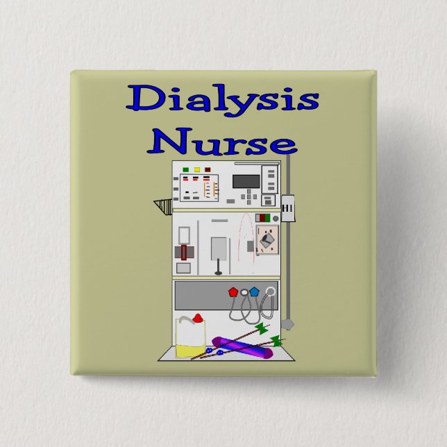 Dialysekrankenschwester-Geschenk-Einzigartiger Button (Vorderseite)