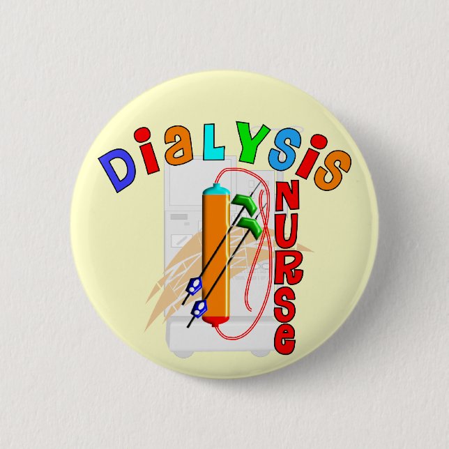 Dialysekrankenschwester-Geschenke Button (Vorderseite)