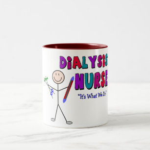 Dialysekrankenschwester-Stock-Personen-Entwurf Zweifarbige Tasse