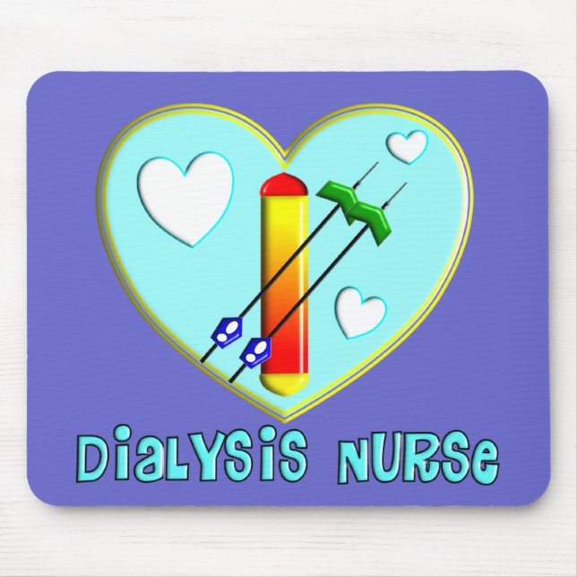 Dialysekrankenschwester-T - Shirts und Geschenke Mousepad (Vorne)