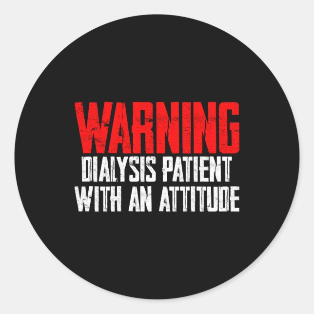 Dialysepatient mit einer Einstellung 2 Runder Aufkleber (Vorderseite)