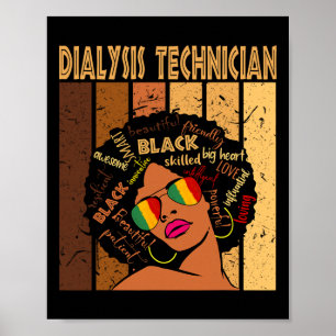 Dialysetechniker Afro Afrikanisch Amerikanisch Sch Poster