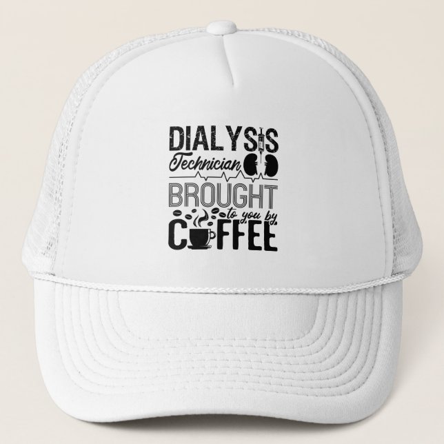 Dialysetechniker, der durch Kaffeekonephrologie Truckerkappe (Vorderseite)