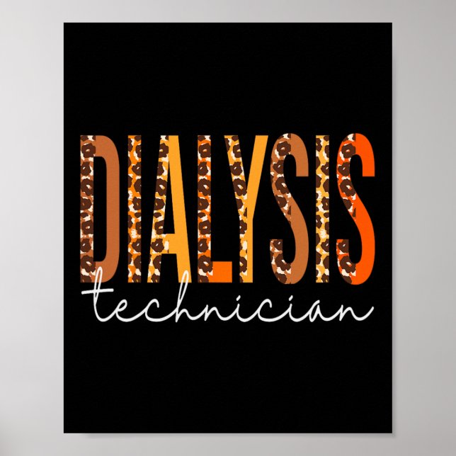 Dialysetechniker Leopard Herbstliebhaber als Poster (Vorne)