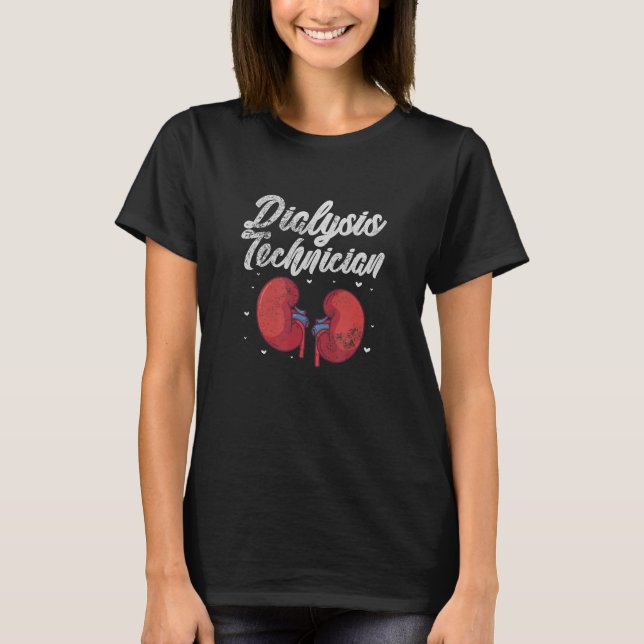Dialysetechniker Nierennephrologie Tech Distortion T-Shirt (Vorderseite)