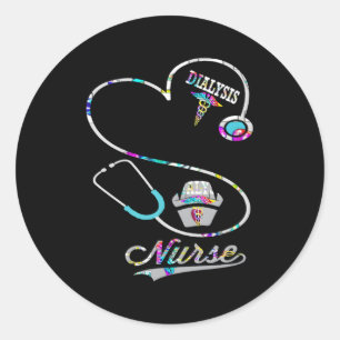 Dialysetechniker Nurse Ney Hebeat Runder Aufkleber
