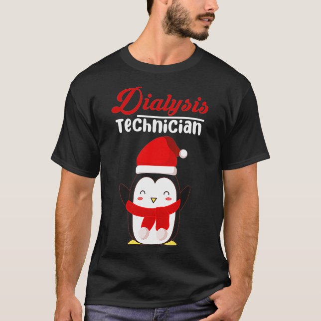 Dialysetechniker Transfusion Weihnachtsmann Tech T-Shirt (Vorderseite)