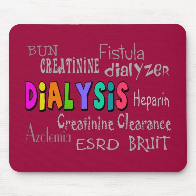 Dialyseterminologie-Geschenke Mousepad (Vorne)