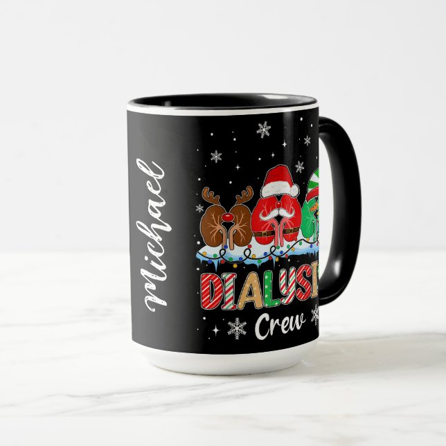 Dialysis Crew Christmas Tasse (VorderseiteRechts)