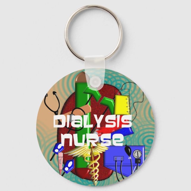 Dialysis Nurse Art Geschenke Schlüsselanhänger (Vorderseite)