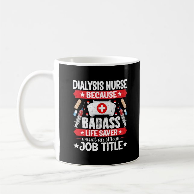 Dialysis Nurse - Funny Nephrologie Nurse Niere Kaffeetasse (Links)