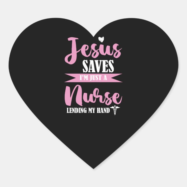 Dialysis Nurse Jesus Rette im Alleingang Herz-Aufkleber (Vorderseite)