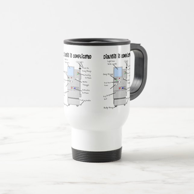 Dialysis Nurse/Tech Funny Gifts ll Reisebecher (VorderseiteRechts)