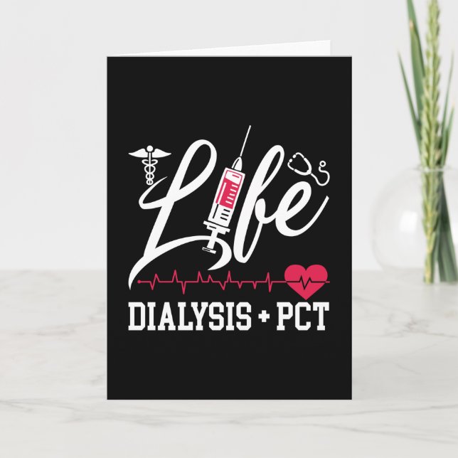 Dialysis Nurse Tech Life Dialysis + PCT Technician Karte (Vorderseite)