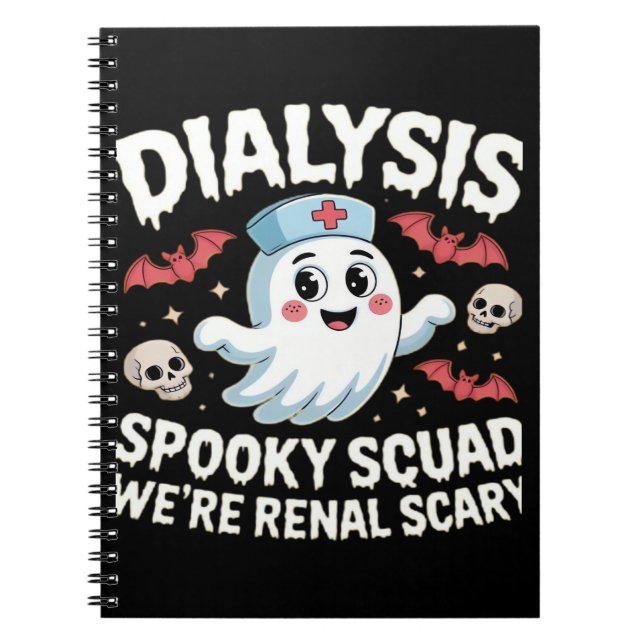 Dialysis Spooky Squad Nephrologie Halloween Nephro Notizblock (Vorderseite)