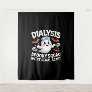 Dialysis Spooky Squad Nephrologie Halloween Nephro Wandteppich