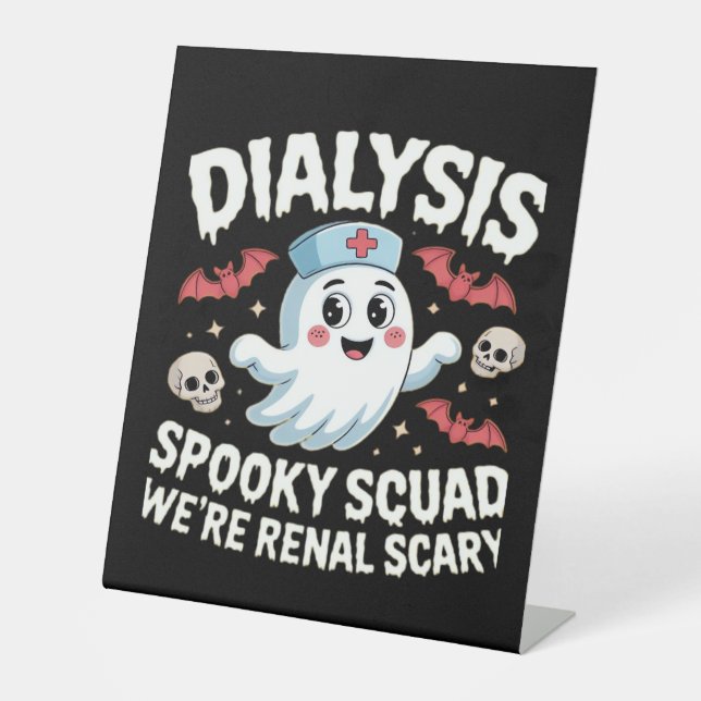 Dialysis Spooky Squad Renal Halloween Nephrology N Sockelschild (Vorderseite)