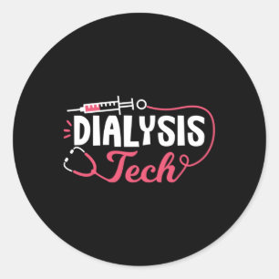 Dialysis Tech Dialysis Nurse Technician Nephrologi Runder Aufkleber