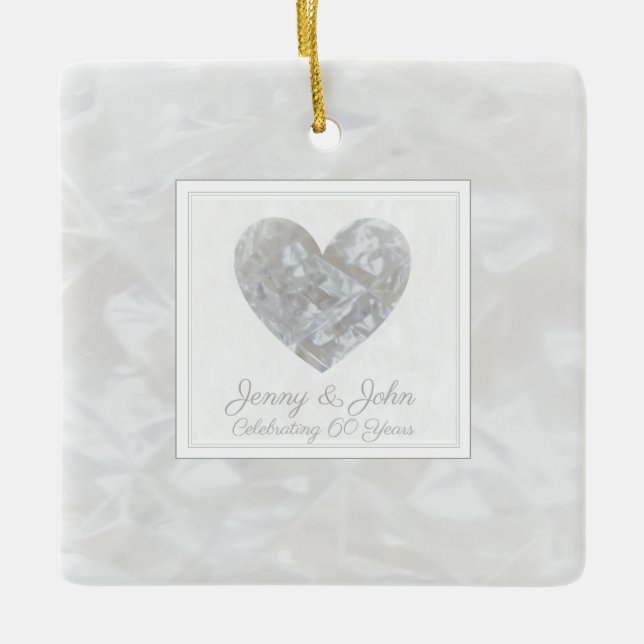 Diamant 60. Hochzeitsheim Keramikornament (Vorderseite)