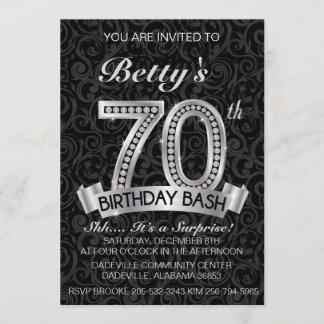 Diamant-70. Geburtstags-Einladung Einladung